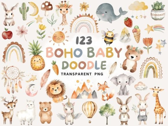 Boho Baby Watercolor Clipart PNG: Illustrations Review