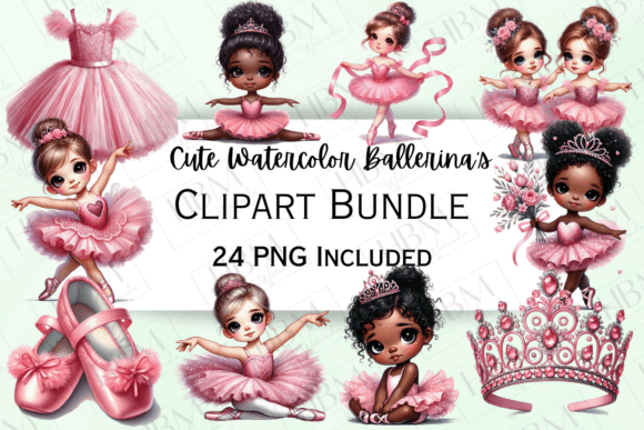 Cute Watercolor Pink Ballerina Clipart: Illustrations Review