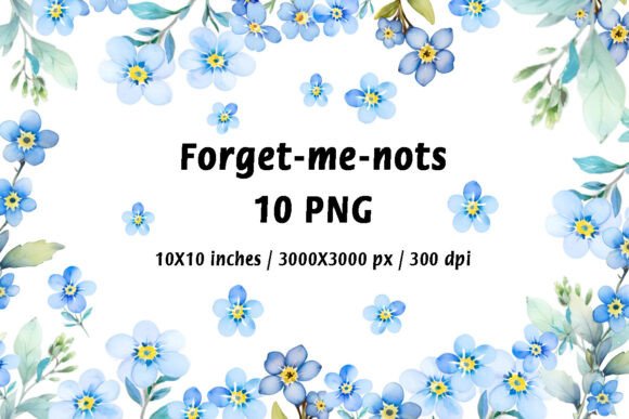 Forget Me Nots Watercolor Clipart Review