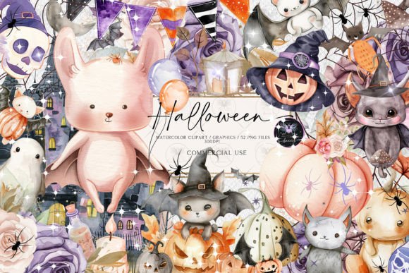 Pumpkin Halloween Clipart Watercolor Illustrations Review