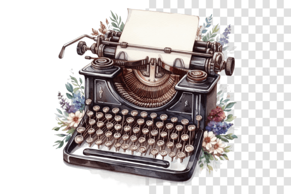 Vintage Typewriter Illustrations for Brand Design