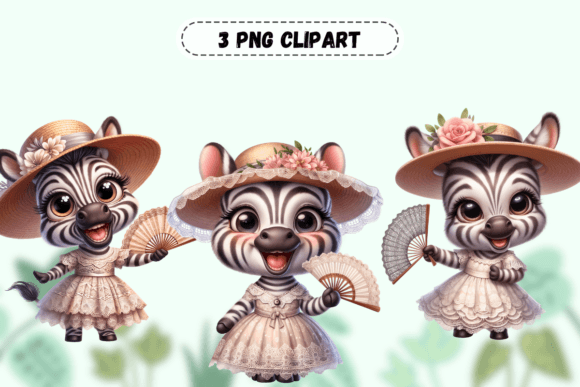 Watercolor Cute Bunny Clipart Bundle Illustrations