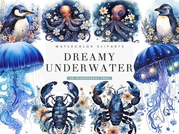 Watercolor Dreamy Underwater Clipart Review