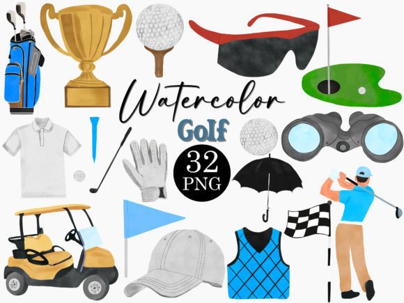 Watercolor Golf Clipart: An Embroidery Review