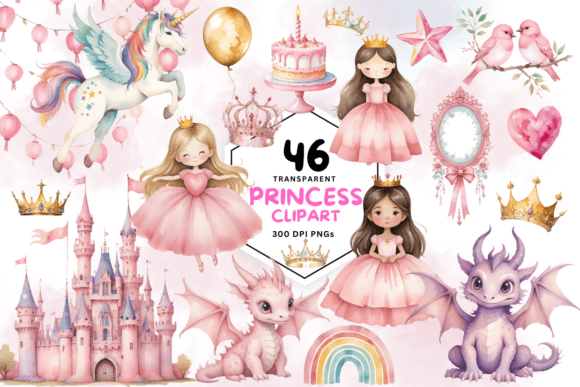 Watercolor Princess Clipart: Editorial Illustrations Review